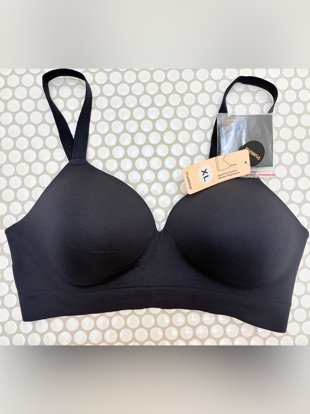 Truekind Seamless Black Wireless Comfort Bra - XL NWT